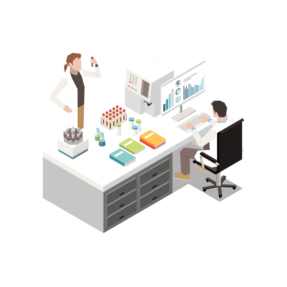 Isometrische Grafik Forschung & Entwicklung